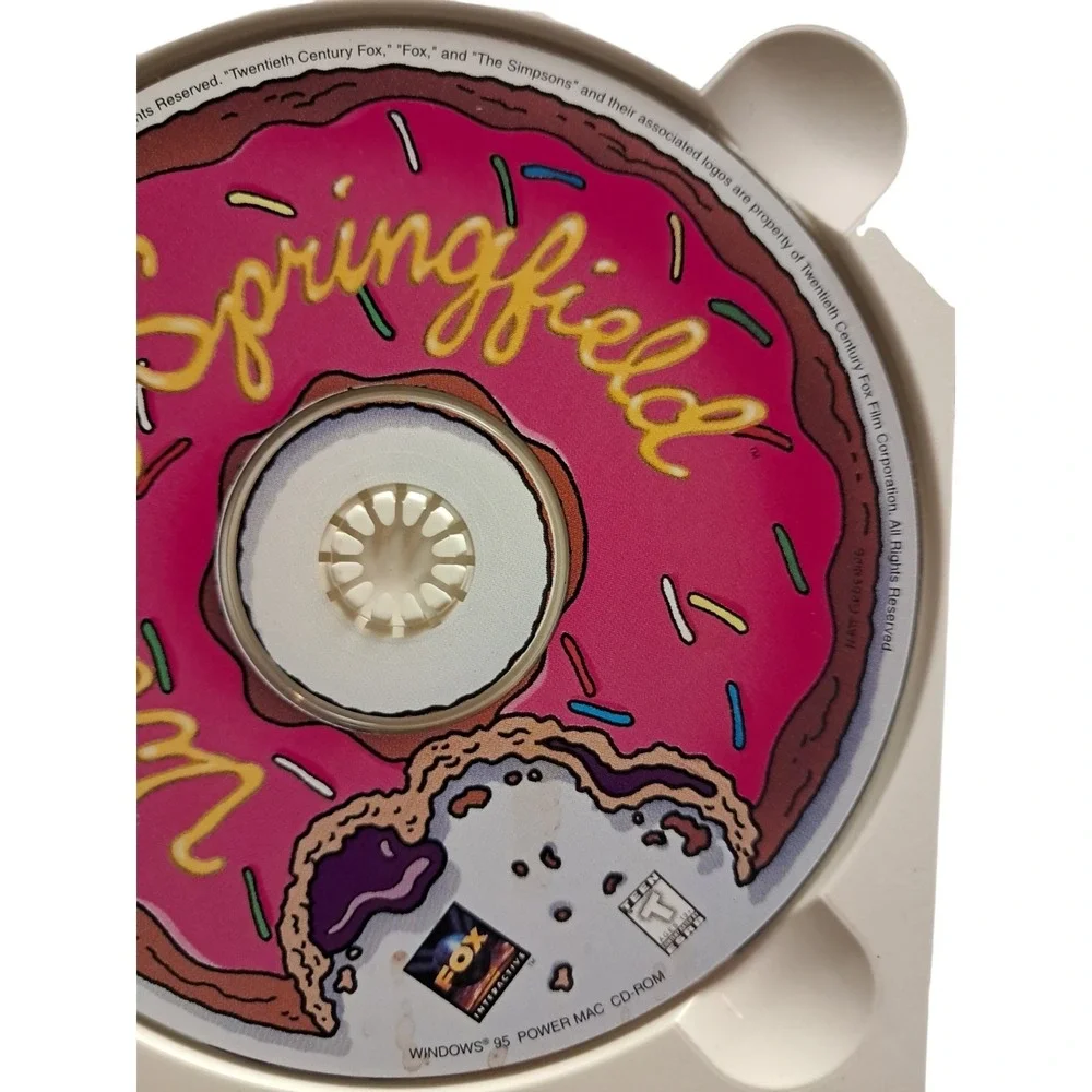 The Simpsons Virtual Springfield PC‎ CD-ROM 1997 Vintage Game Windows 95 Homer